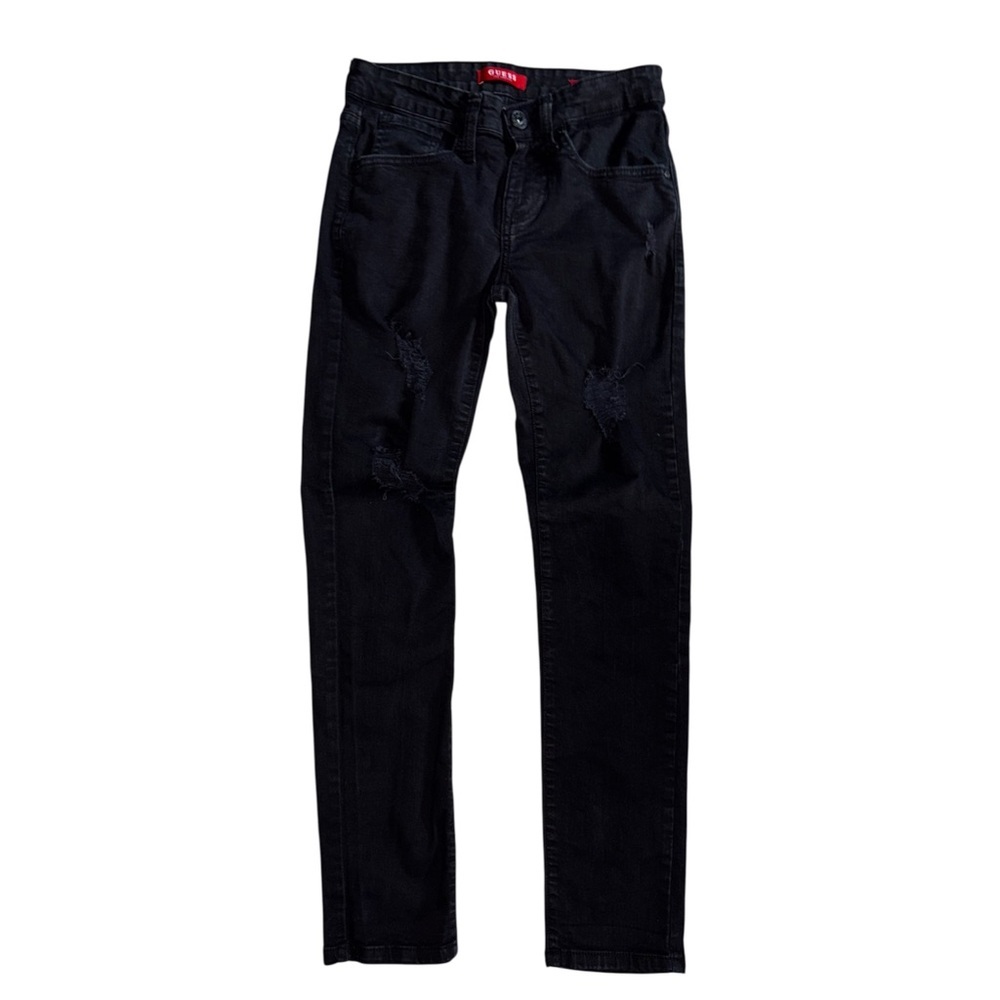 (M) Guess Black Ripped Jean Sz 29